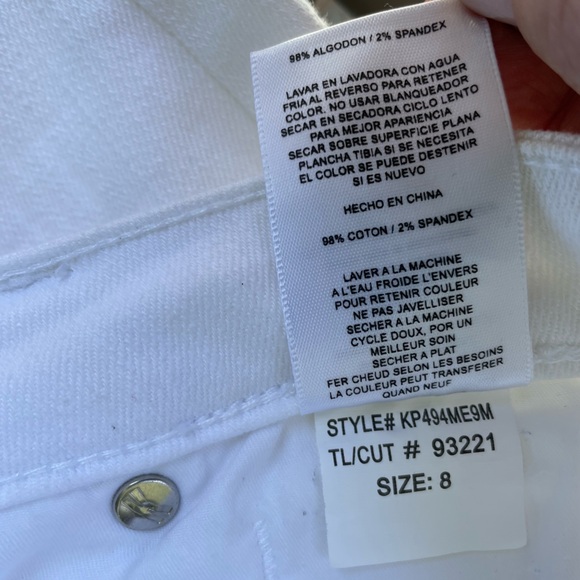Kut from the Kloth White Stretch Denim Jeans Size 8 - Picture 6 of 10